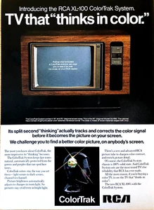 RCA XL-100 COLORTRAK COLOR CONSOLE TV TELEVISION—VINTAGE 1975 MAGAZINE PRINT AD - Picture 1 of 1