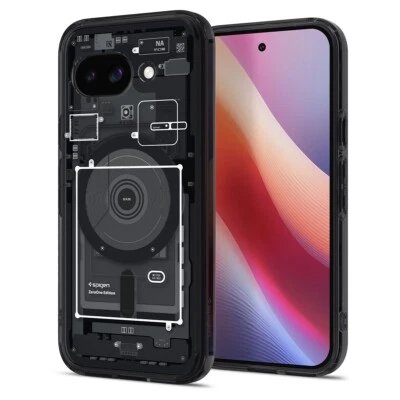For Google Pixel 9a | Spigen Ultra Hybrid [ Zero One Black ] Mag Fit Case - Image 1 of 4