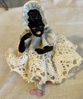 Antique Signed 2” All Original Brown Complexioned Doll Figurine Bisque