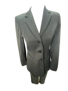 Escada Women's Black 2-Piece Wool Blend Pant Suit Jacket Sz 34/Pant Sz 40 - Picture 1 of 12