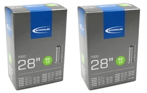 2x Manguera de bicicleta Schwalbe 28 pulgadas AV17 28" Manguera de válvula de coche - Imagen 1 de 1