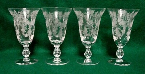 CHEROKEE ROSE 17399 Footed Juice Glasses  SET OF FOUR More Available BEST - Picture 1 of 3