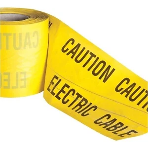 High Visibility Underground Detectable Warning Tape Electric - Various Lengths - Picture 1 of 5