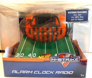 HASBRO N-STRIKE ALARM CLOCK FM RADIO FOOTBALL DESIGN NEW IN PKG 2013 - Picture 1 of 4