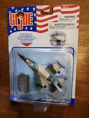 2002 Hasbro GI JOE F-16 Navy Fighting Falcon Airplane Die-Cast dog tag included - Image 1 of 4