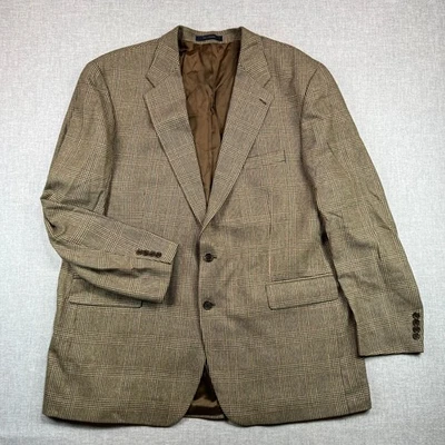 Abrigo deportivo a cuadros Chaps Ralph Lauren Glen para hombre 52L marrón a cuadros mezcla de lana Foto 1 de 4