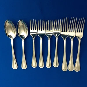 Towle 18/10 Vietnam Stainless Beaded 3 Dinner Forks 4 Salad Forks & 2 oval Sp - Picture 1 of 3