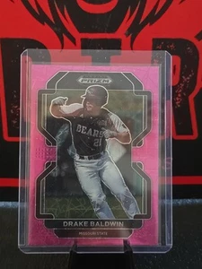 2022 Prizm Draft Picks #PDP96 Neon Pink Velocity Prizm Drake Baldwin- Atlanta - Picture 1 of 2