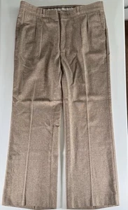 Angels Flight Tobias Kotzin Pants Mens 34x29 Retro Brown Flek Vintage Wide Leg - Picture 1 of 13