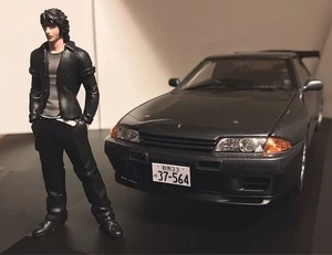 AUTOart 1/18 Nissan R32 GT-R V-Spec II Initial D Style Custom Modified w/Figure - Picture 1 of 9
