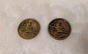 Juego de 2 botones misteriosos de cobre vintage - Imagen 1 de 4