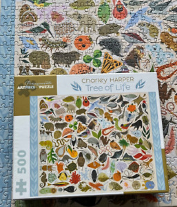 JIGSAW PUZZLE POMEGRANATE ARTPIECE CHARLEY HARPER "TREE OF LIFE" 500 PIECES