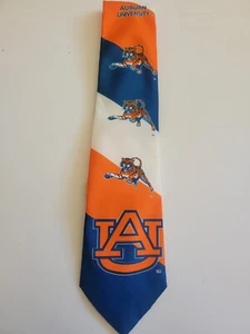 Harris Lawrence Auburn University Tigers 53" Striped Varsity Collegiate Tie - Picture 1 of 3