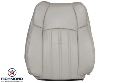 Para Chrysler 300 C 2005-2010 - Cubierta de asiento de cuero con respaldo inclinado del lado del conductor gris claro Foto 1 de 4