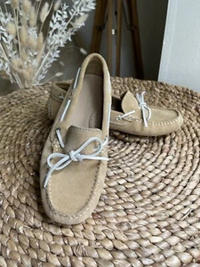 Tommy Hilfiger Camel Gamuza Mocasines Zapatos Planos Reino Unido 3.5 - Imagen 1 de 12