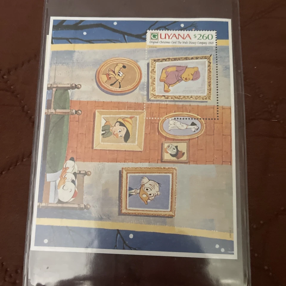 Guyana Winnie The Pooh Stamp Souvenir Sheet W/ Certificate Of Authenticity 2747 - Image 1 of 2