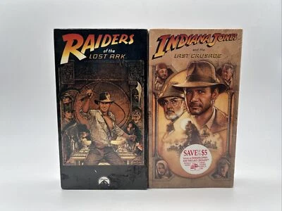 Indiana Jones Lot (2) Raiders Lost Ark, Last Crusade Sealed VHS - Image 1 of 4