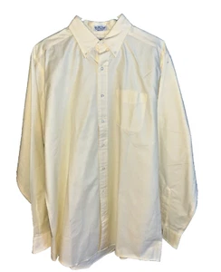 LL Bean Oxford Shirt Men 16 36 Yellow Cotton Button Down Single Needle Vintage - Picture 1 of 4