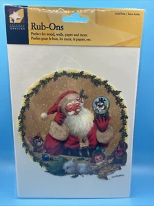 American Traditional Designs Christmas Rub On Transfer Santa Claus Holiday 6"X8" - Picture 1 of 2