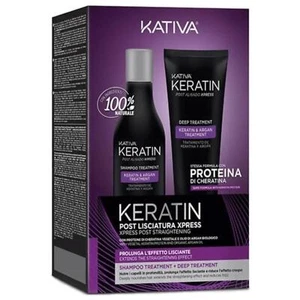 KATIVA KERATIN KIT PROFESSIONALE POST STIRATURA XPRESS CON CHERATINA E ARGAN - Foto 1 di 1
