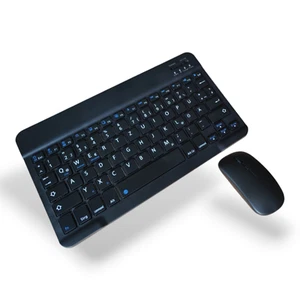 Kabellose Mini Bluetooth Tastatur mit RGB Maus im SET German Layout QWERTZ - Bild 1 von 20