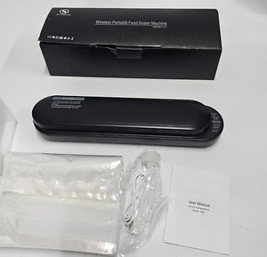 WIRELESS Portable Automatic Vacuum Sealer Machine With Bags (BLACK) - Picture 1 of 12