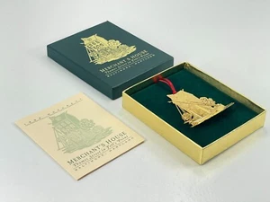 Vintage 3D Merchant's House Fell's Point MD Goldtone Christmas Ornament Nautical - Picture 1 of 10