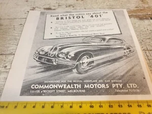 1948 - 1951 BRISTOL 400 & 401  Original Australian Sales Adverts x 3 - Picture 1 of 3