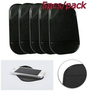 5 PCS/Pack Anti-Slip Car Sticky Mat Black GPS Phone Holder On Car Dash Board - Picture 1 of 6