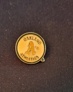 Oakland A's Athletics 1980's  MLB Baseball Round Lapel Hat Pin - Picture 1 of 3