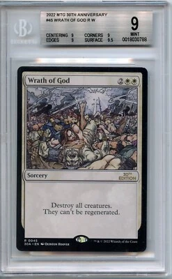 Mint Wrath of God - 30th Anniversary Edition - BGS 9 Magic the Gathering MTG - Image 1 of 2