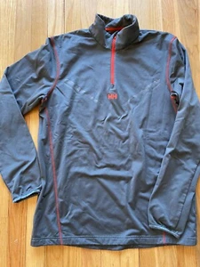 Helly Hansen Men's Phantom 1/2 Zip Midlayer Base Layer Shirt Charcoal L - Picture 1 of 8