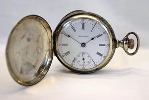 š„vintage WALTHAM Hunter Case Pocket Watch STERLING SILVER Grade 85 Runningš„ - Picture 1 of 17