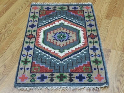 Alfombra bohemia, alfombra turca Oushak Ushak, alfombra de diseño contemporáneo 2x3,3 pies Foto 1 de 4