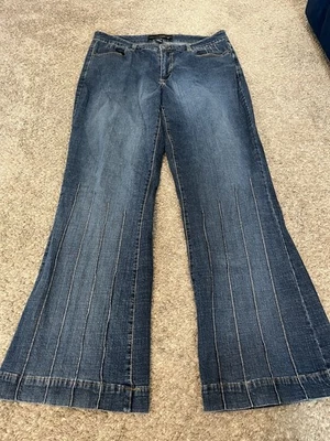 Vintage Venezia Jeans Feminino Tamanho 16 Azul Denim Anos 90 Gravata Y2k - Imagem 1 de 4