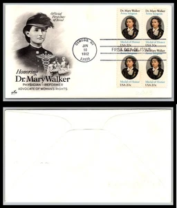 US FDC # 2013 20c Dr. Mary Walker  ArtCraft block L.cancel 1982, 9Q2411 - Picture 1 of 1