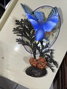 Vintage Royal Worcester Ceramic & Metal “Bluebird” Figurine limited - Picture 1 of 5