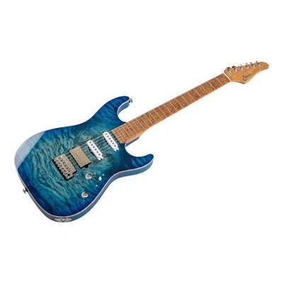 Suhr Standard Custom Shop HSS ABB - Aqua Blue Burst Waterfall Burl Maple *NEW* - Bild 1 von 4
