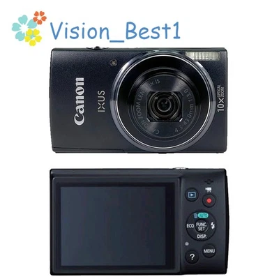 Canon PowerShot ELPH 150 IS/IXUS 155/IXY140 Digital Camera 20MP Black Auto Focus - Image 1 of 4