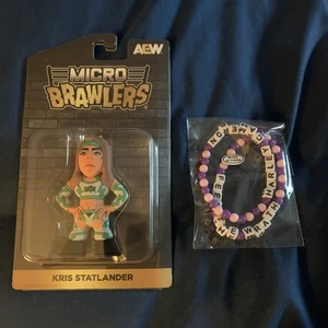 Figura Kris Statlander AEW Micro Brawler y pulsera Harley Cameron ¡Impresionante!!!! - Imagen 1 de 5