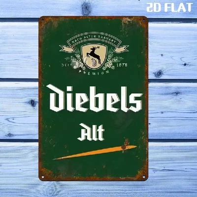 OHNE Blechschild Diebels Alt Bier Vintage Metallschild TEL3509