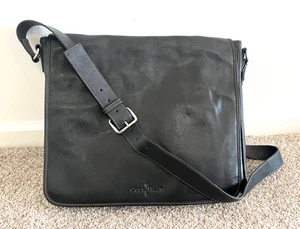 COLE HAAN Messenger/Laptop Bag, Dark Brown Leather, Padded Interior – NEW! - Picture 1 of 22