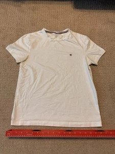 Tommy Hilfinger Slim Fit Coupe Etroite White T Shirt - Picture 1 of 6