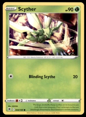 2022 Sword & Shield - Astral Radiance Scyther Basic/Common #004 - Image 1 of 2
