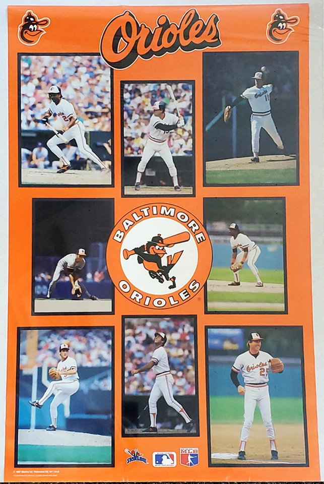 BALTIMORE ORIOLES 1987 Starline 22x34 POSTER Cal Ripken, Eddie Murray, Fred Lynn - Image 1 of 1
