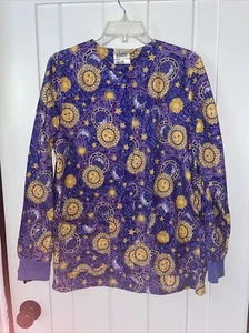 Sun Moon Scrub Jacket Size Small Cottonality - Picture 1 of 8