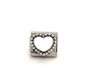 Genuine Nomination Composable Classic Link Pastel White Heart Charm 330204/36 - Picture 1 of 1