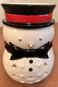 Yankee Candle Snowman Candle Holder Tealight Luminary Christmas Decoration - Picture 1 of 4