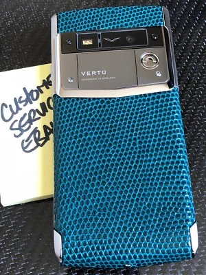 VERTU Signature Touch 4.7 Night Forest Lizard Exotic Leather Global 4G GSM Phone - Image 1 of 4