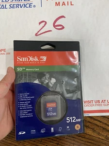 RARE (2006 )SANDISK SD 512MB Digital Card Flash Memory Card Sealed - Picture 1 of 8